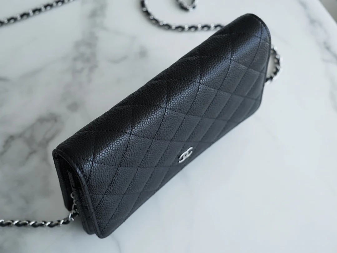 Chanel Classic WOC - Текстура ?кожура личи? - Золотая пряжка - Серебряная пряжка - Сумка на цепочке