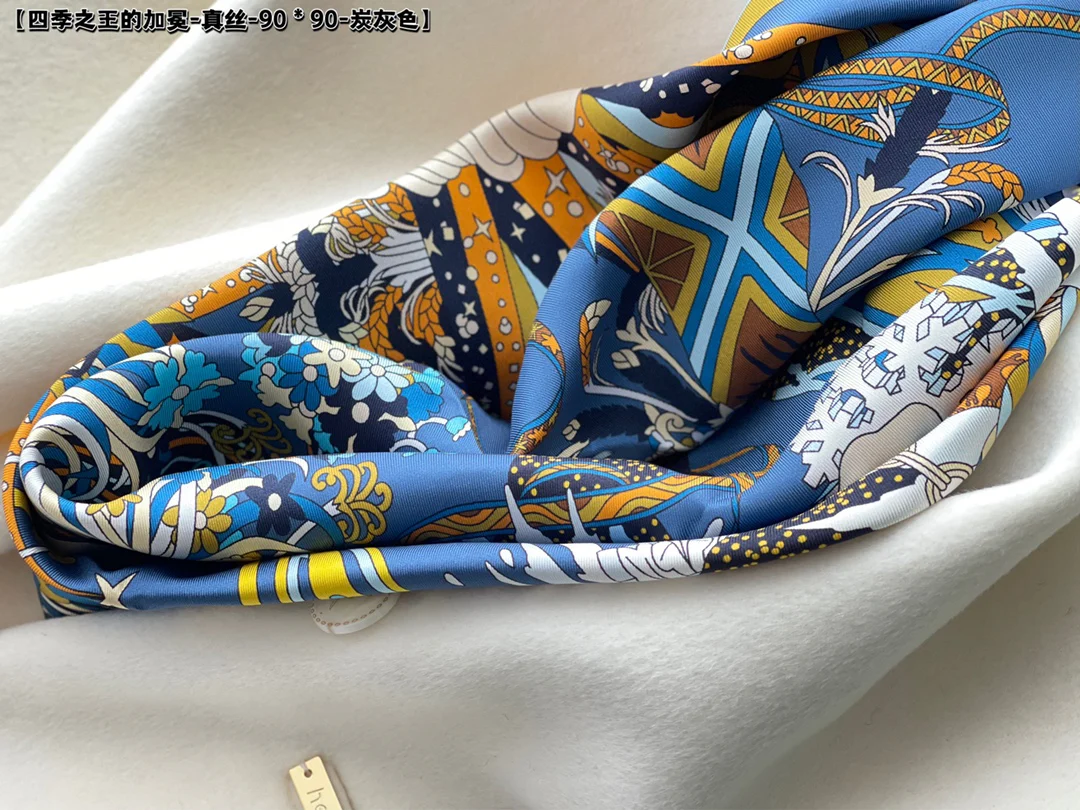 Шарф Hermes - Корона Короля Времен года - 90% шелк - Запечатанная коробка