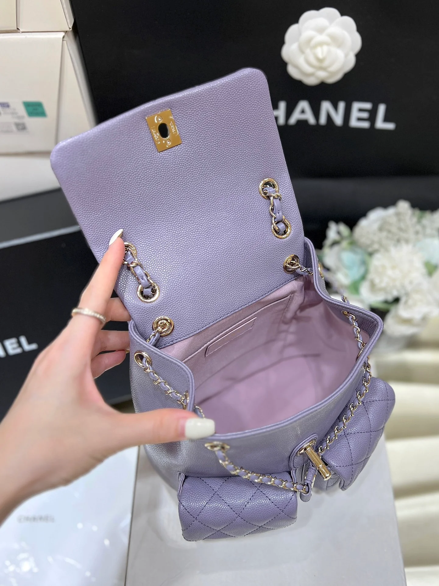 Рюкзак Chanel-Duma Frog — фиолетовый