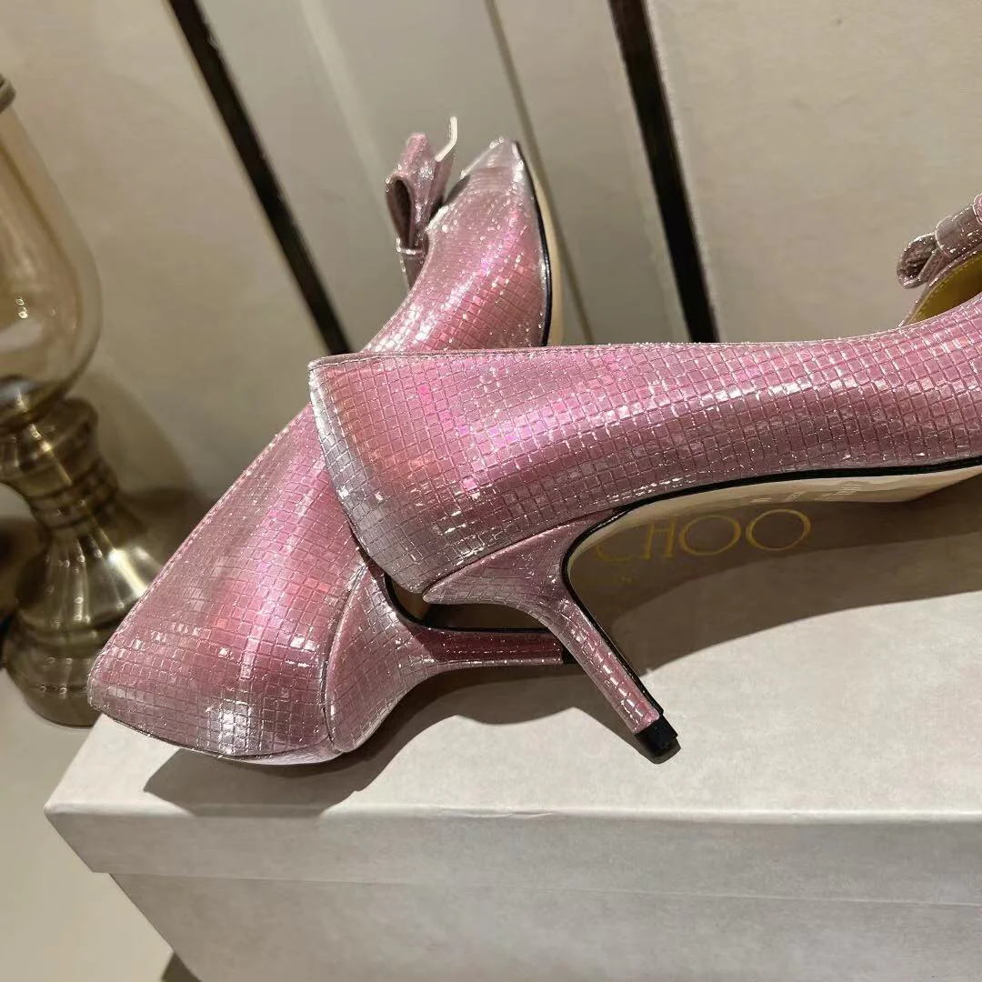 Туфли на высоком каблуке Jimmy Paris Window Custom-Made Bling-Bling (6-5 см) - розовые.