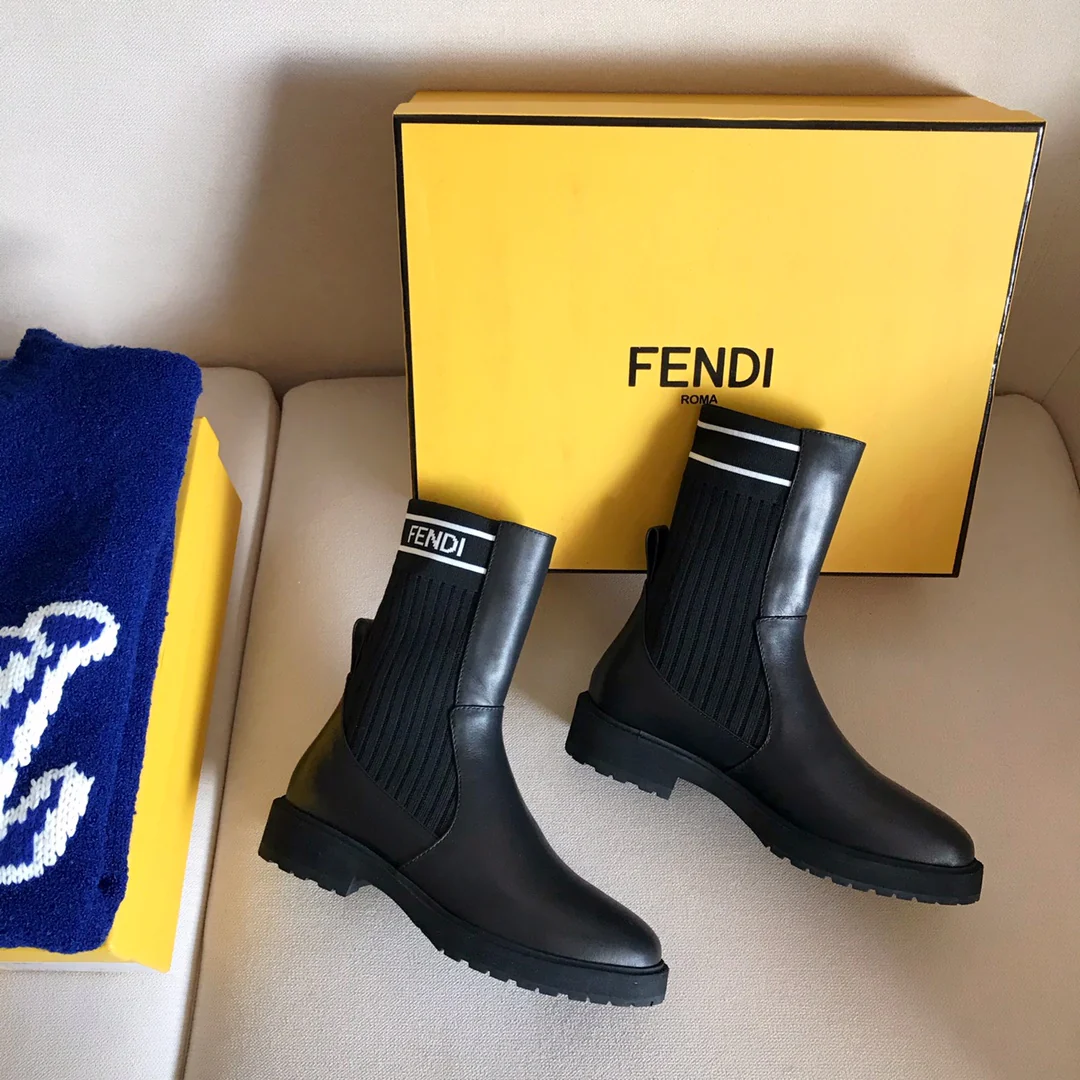 Ботинки-носки Fendi до середины икры - 1