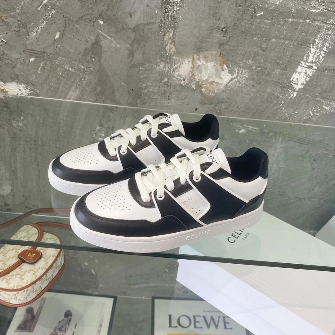 Новинка 2022 года от Celine - Белые кроссовки/Повседневная обувь - Унисекс - Черные