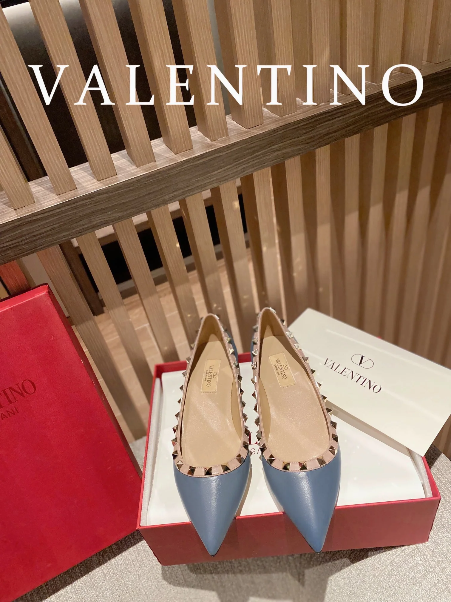 Классические балетки Valentino - синие