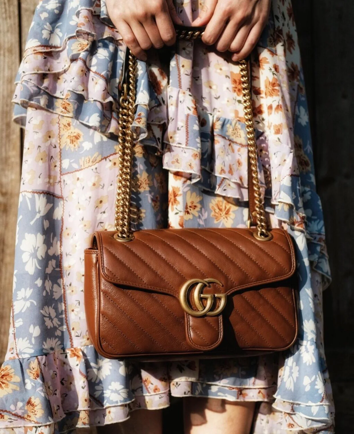 Gucci-Marmont 中号焦糖色-26*15*7cm