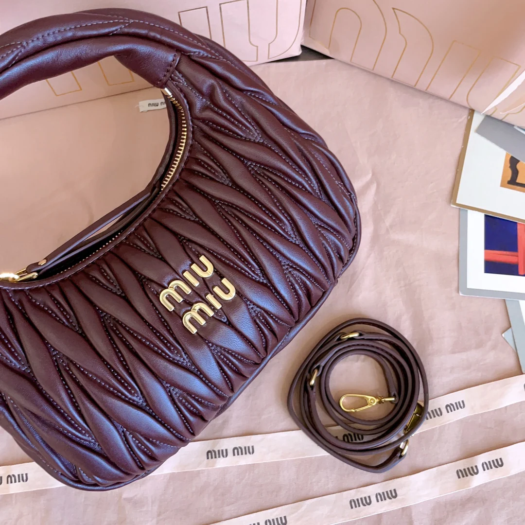 Miu Miu-5bc125-miuwander-сумочка-бордовый