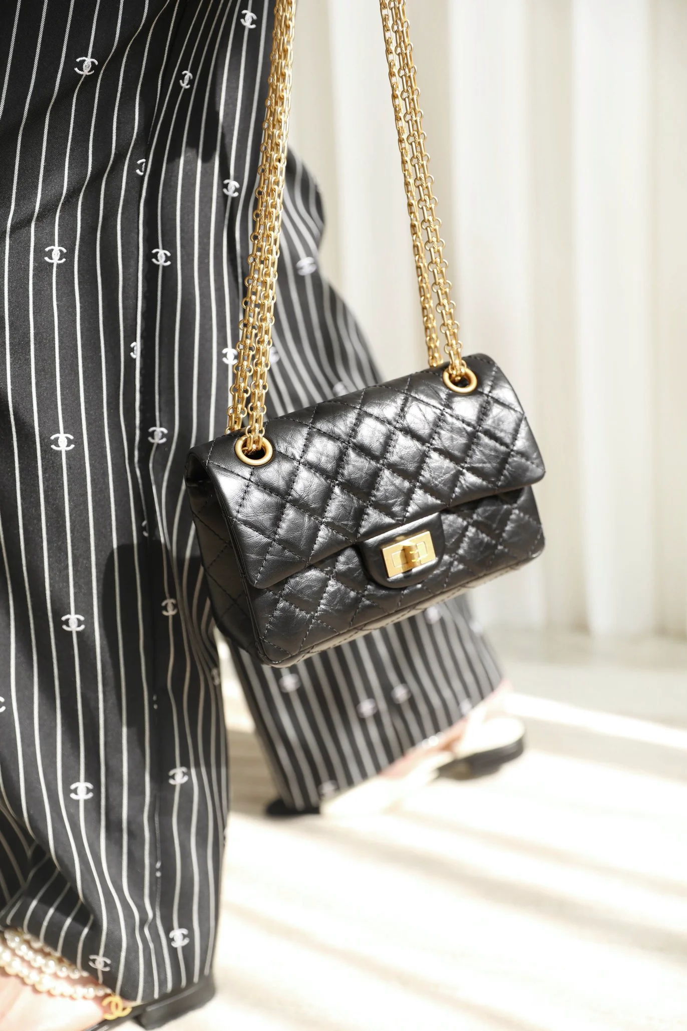 Chanel 255 Classic 20???? - Черный - Винтажная золотая пряжка