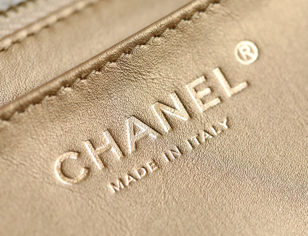 Chanel CF Gold Ball Square Fat Man - White