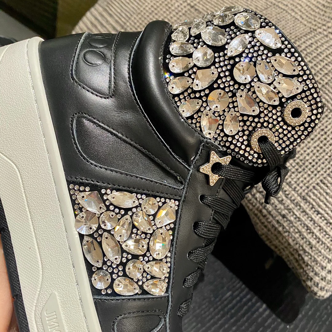 Jimmy - Верх из жемчуга - Платформа - Высокие - Повседневные туфли - Черные - 1