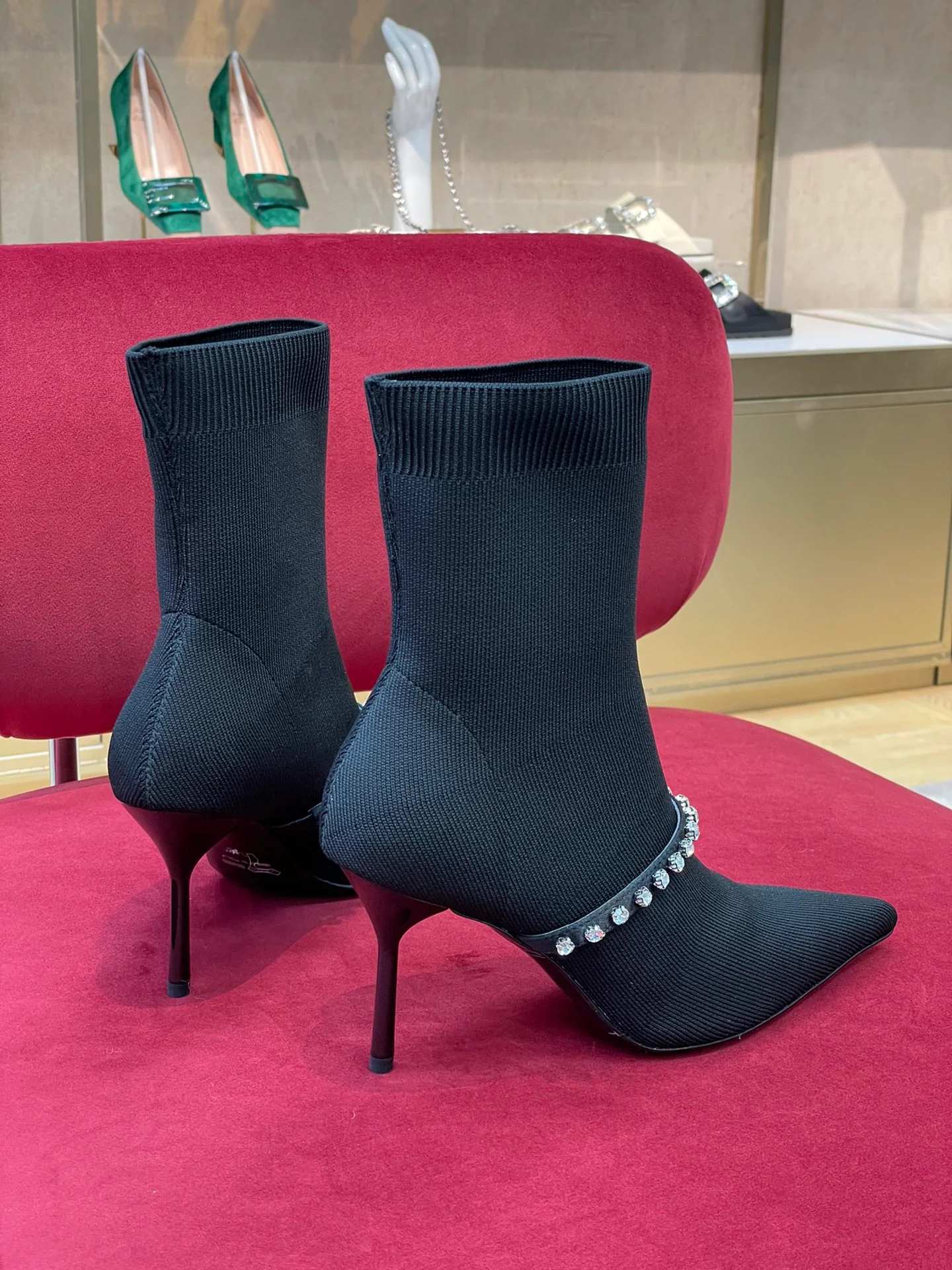 Miu Miu - Ботильоны на шпильке с острым носком