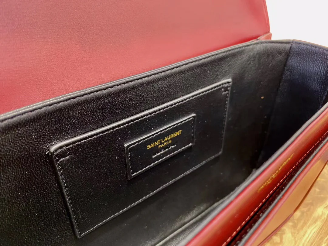 Сумка YSL Solferino Tofu - бордовый - 23см