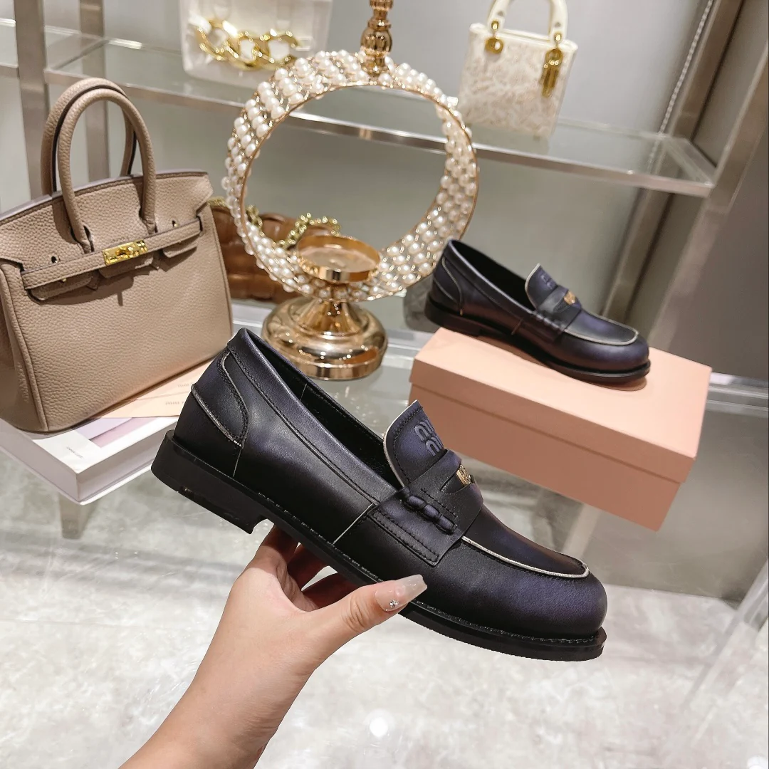 Лоферы Miu Miu Coin - Черные - 1