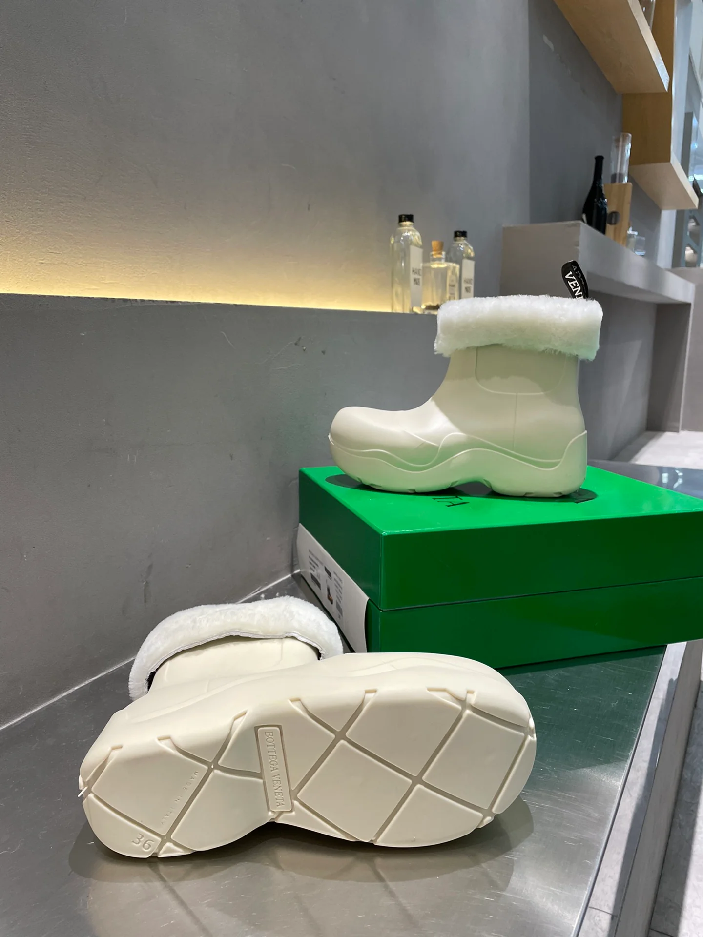 BV - Шерстяные зимние сапоги - Белые