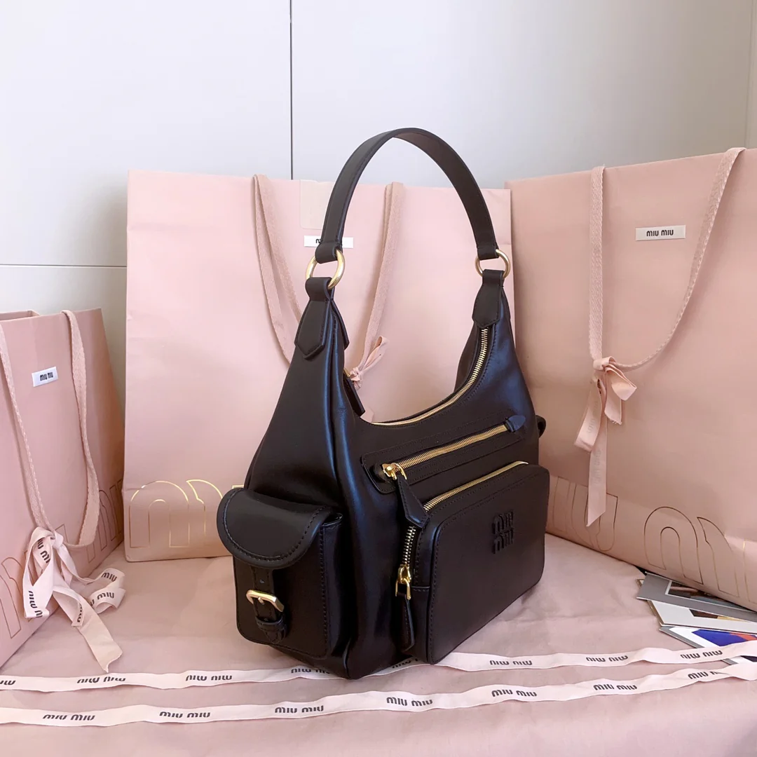 Мотоциклетная сумка Miu Miu-5bc189, черная.