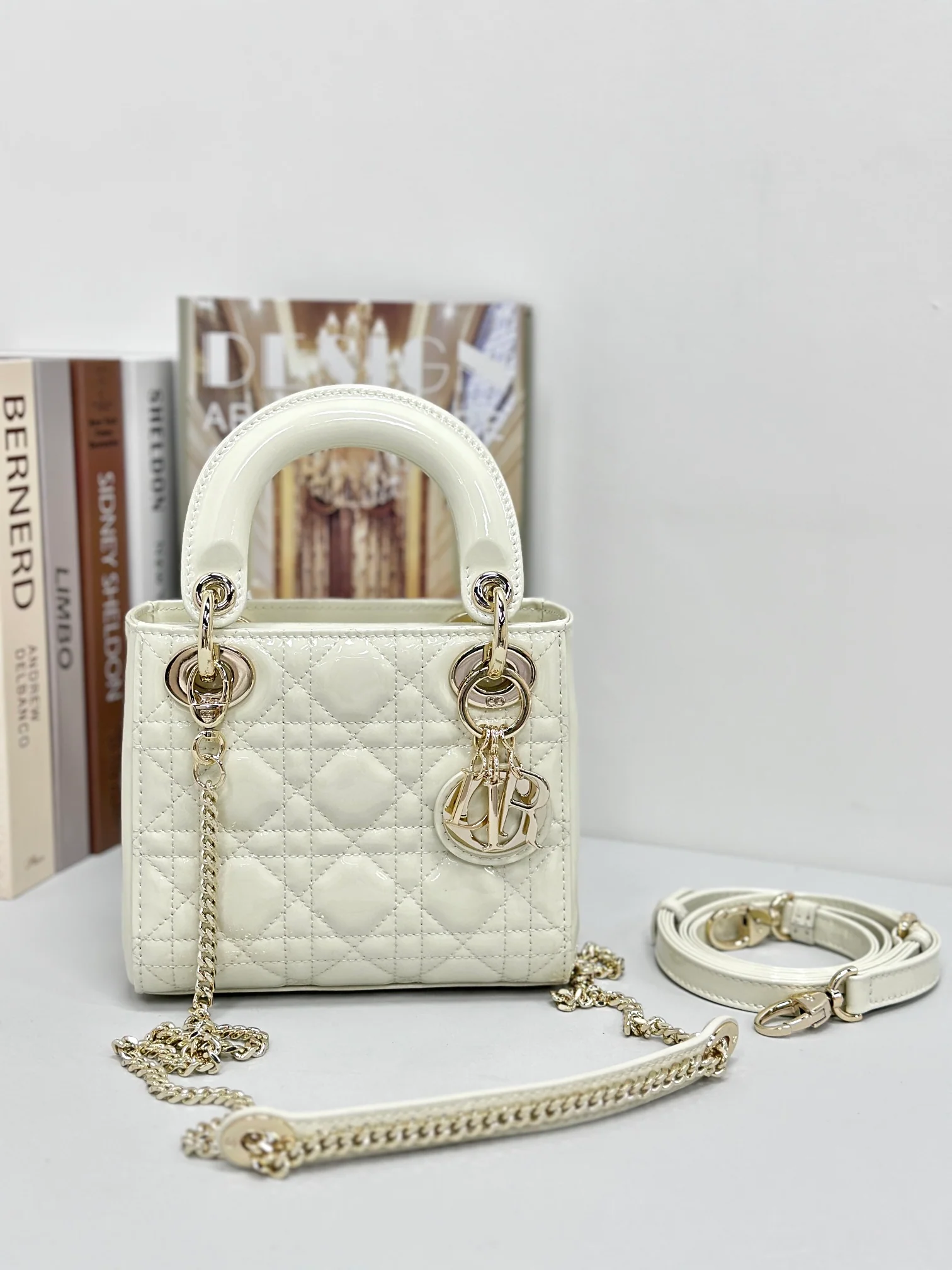 Мини-платье Dior Lady Collection - белый лакированный.