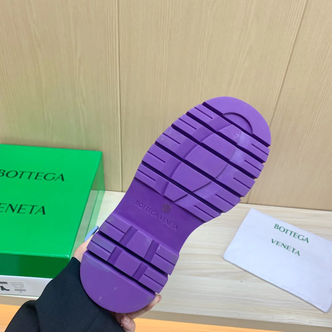 Новые высокие сапоги BV-22 осенне-зимняя коллекция - фиолетовая подошва