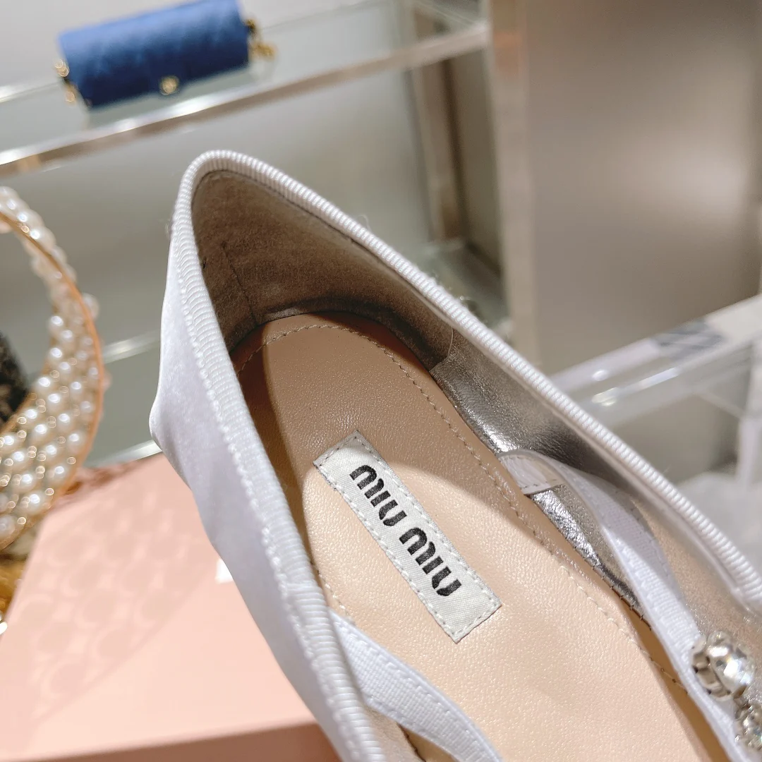 Балетки Miu Miu - French Fairy Ballet Flats - белые