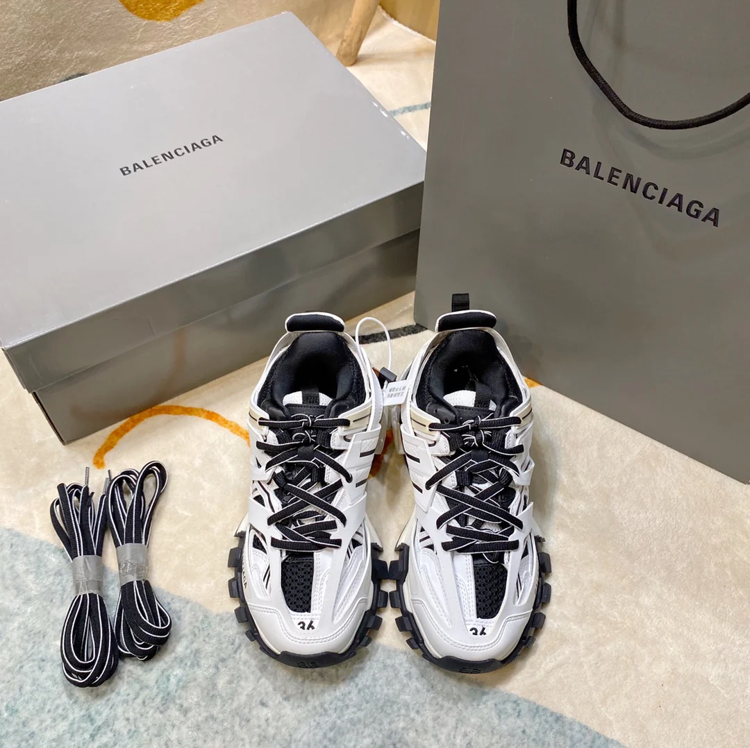 Кроссовки Balenciaga Track 3-0 на массивной подошве для пар - серия Rainbow, версия с золотой этикеткой - размеры 35-67
