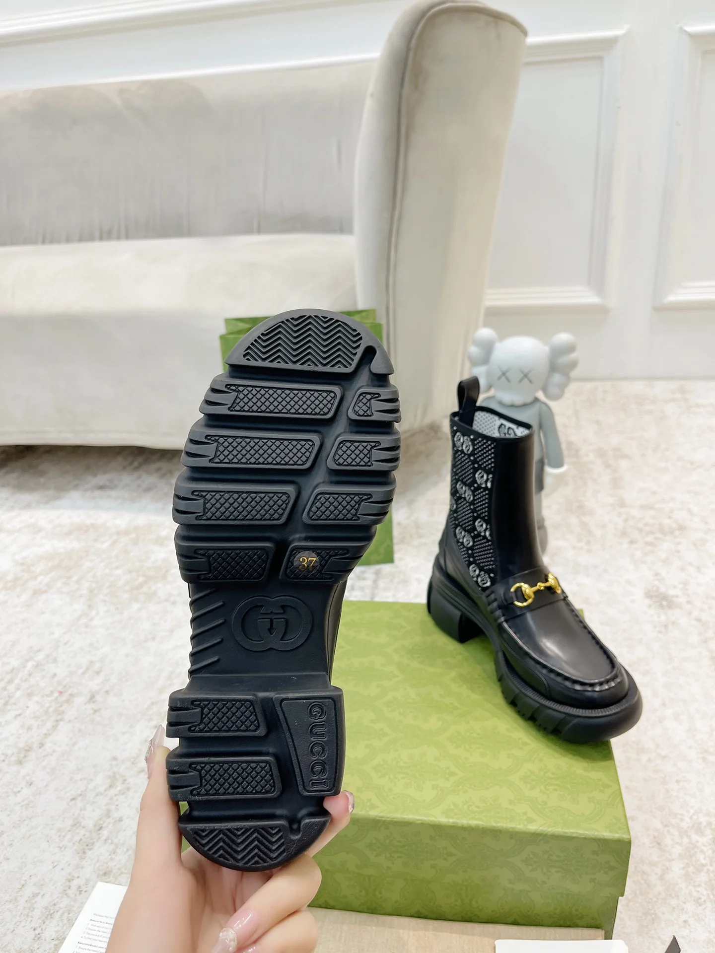 Ботинки Gucci 22ss Chelsea Loaf с эластичным поясом