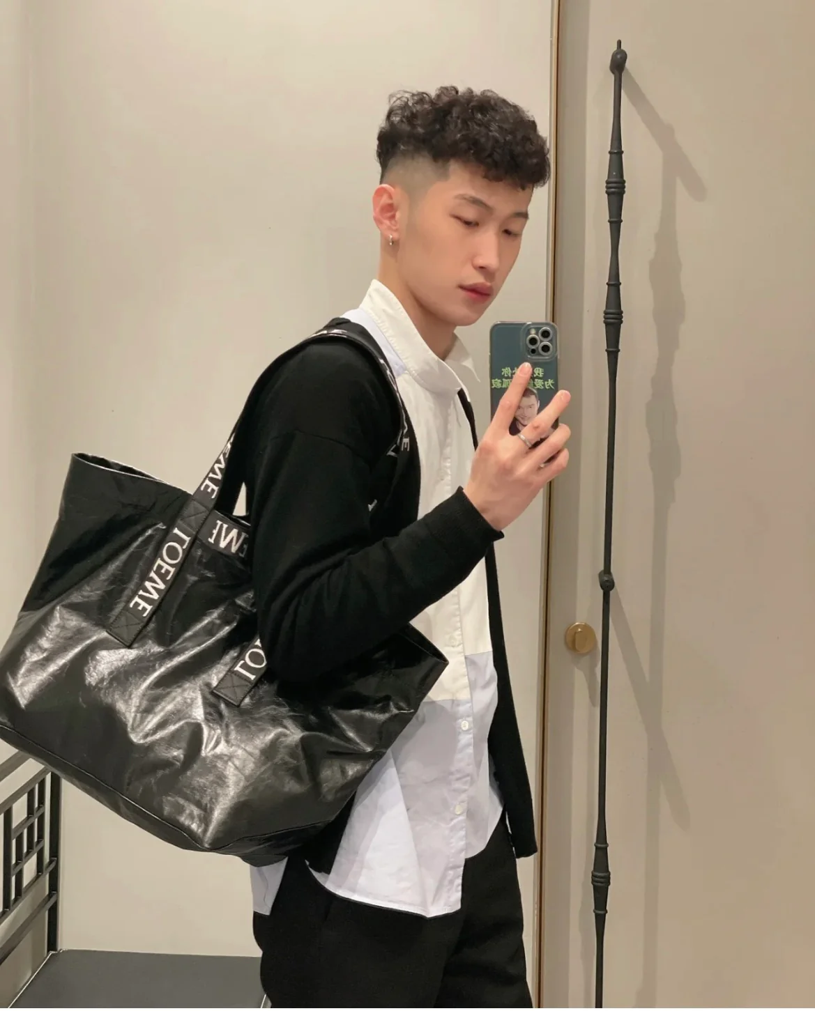 Сумка-шоппер Loewe Fold Shopper - Новейшая модель - Черная