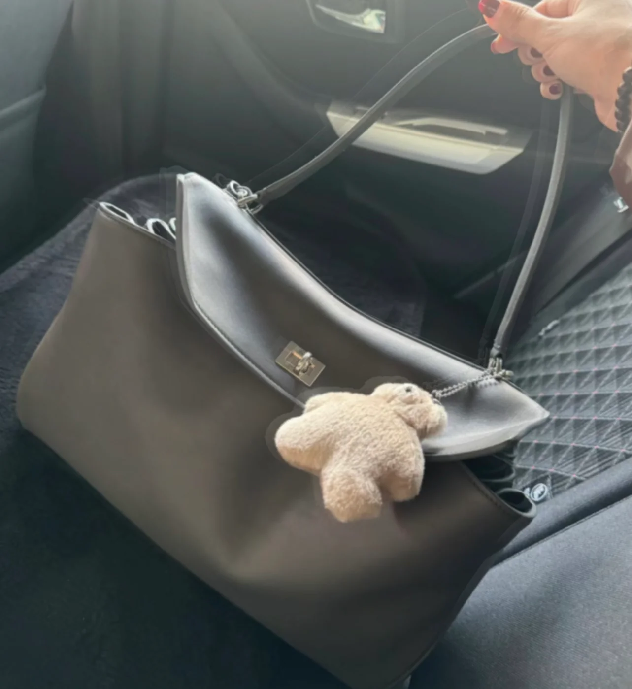 Сумка Balenciaga Rodeo - размер 35 см - серая