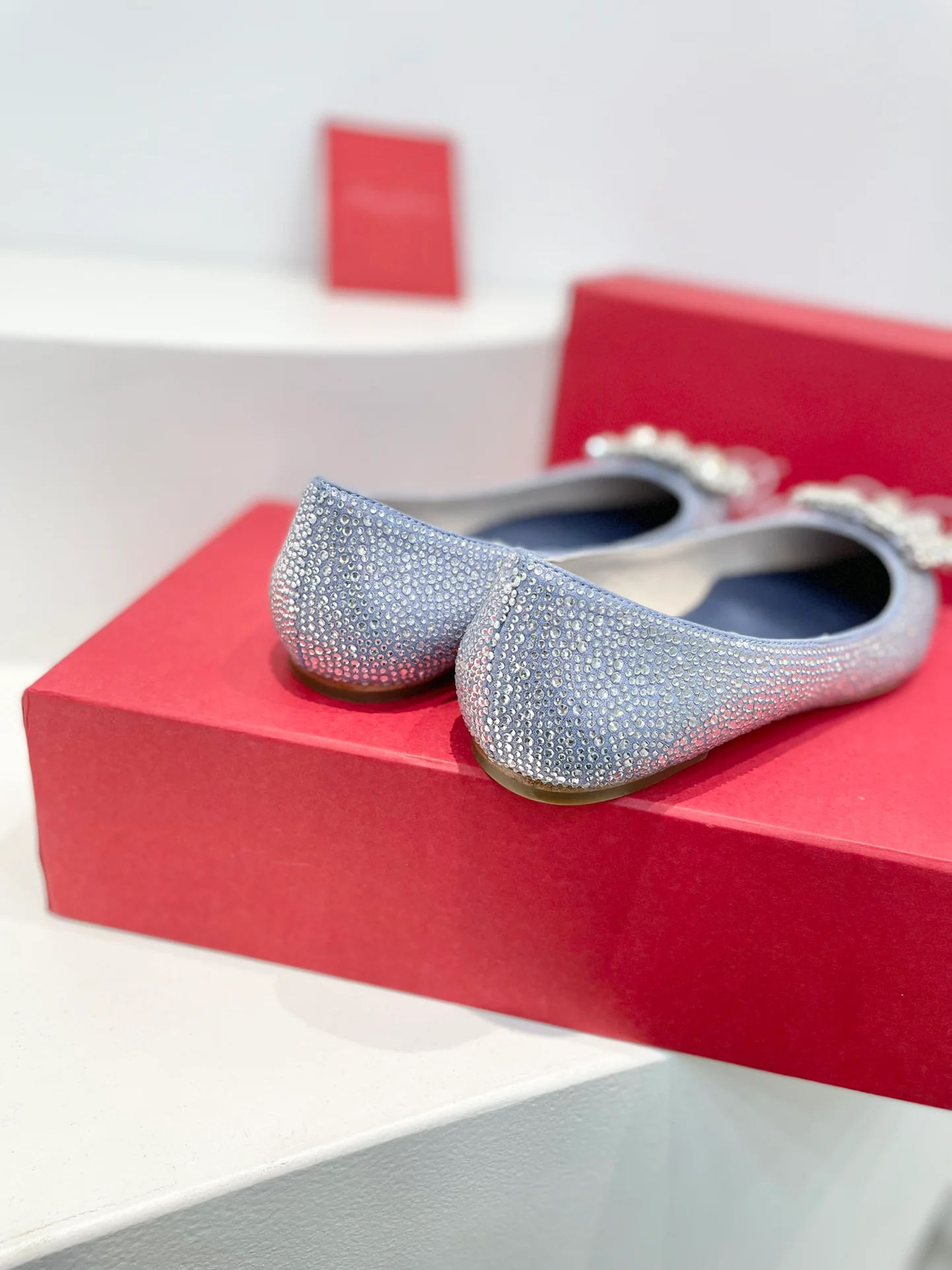 Обувь RV Shoes - Серия Crystal Shoes - Балетки со стразами - Бирюзовый