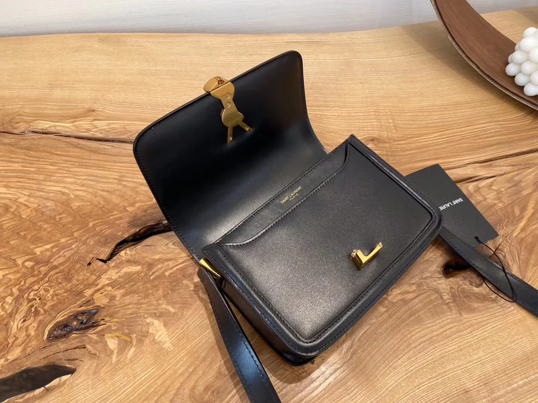 Сумка для тофу YSL Solferino - черная - 18 см