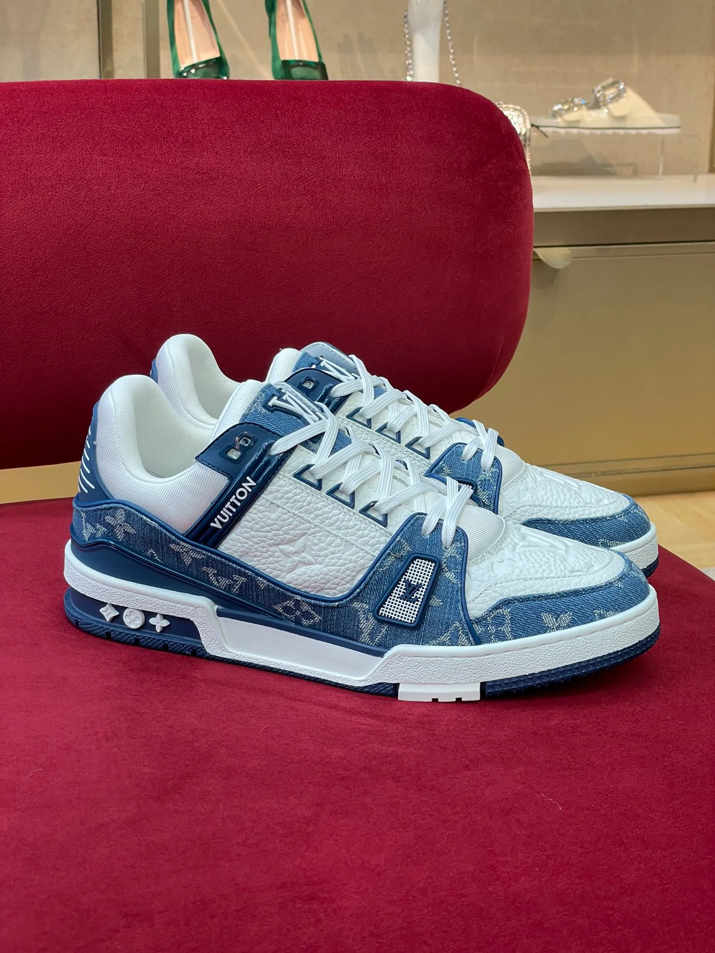 Кроссовки LV Trainer Series - Спортивная обувь - Унисекс - Бело-синие