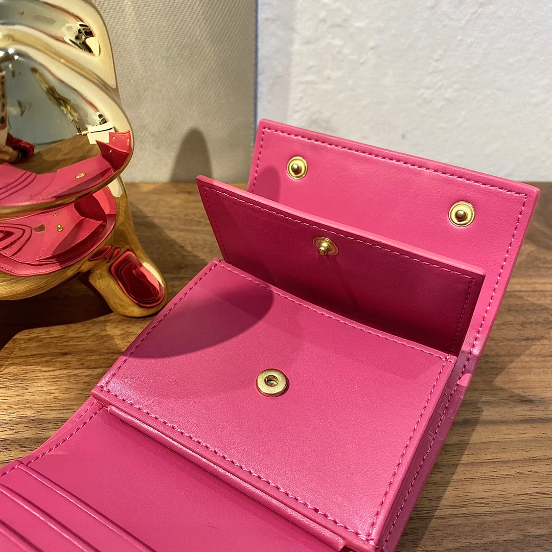 Celine STRAP 小号粒面三折短夹