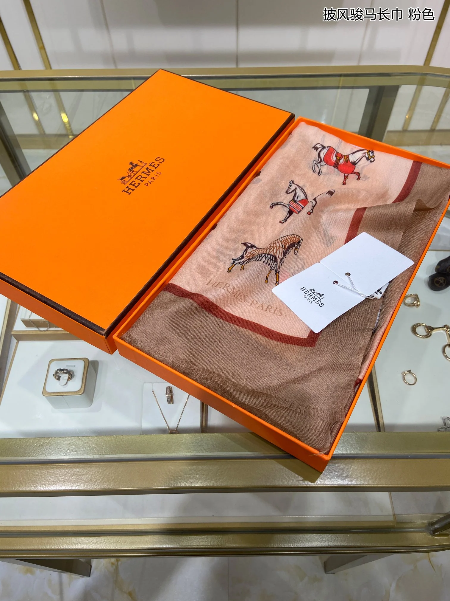 Hermes - Накидка с лошадью - 100-200 Длинный шарф - 100 - Отборный кашемир - 2