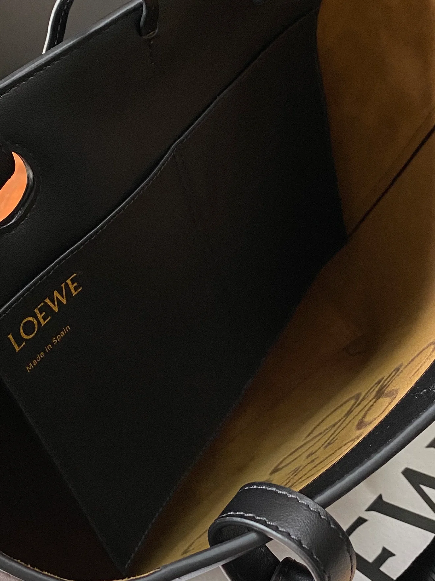 Сумка-тоут Loewe Anagram - гладкая плетеная ткань - черная - маленькая