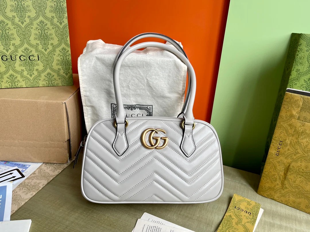 Сумка Gucci Marmont - светло-серая