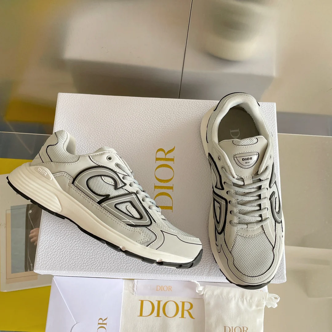 Кроссовки Dior B30 Series - Массивные кроссовки - Черно-серые