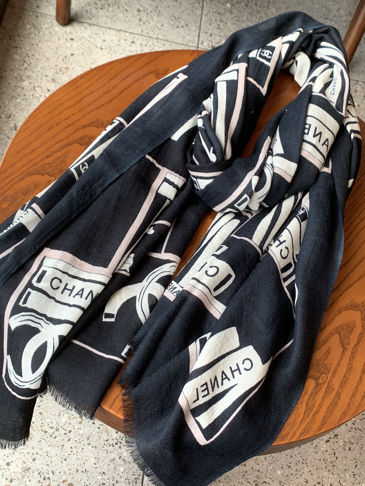 Chanel - Мягкий длинный шарф - 110-200 см - 100% - Кашемир премиум-класса - Оранжевый