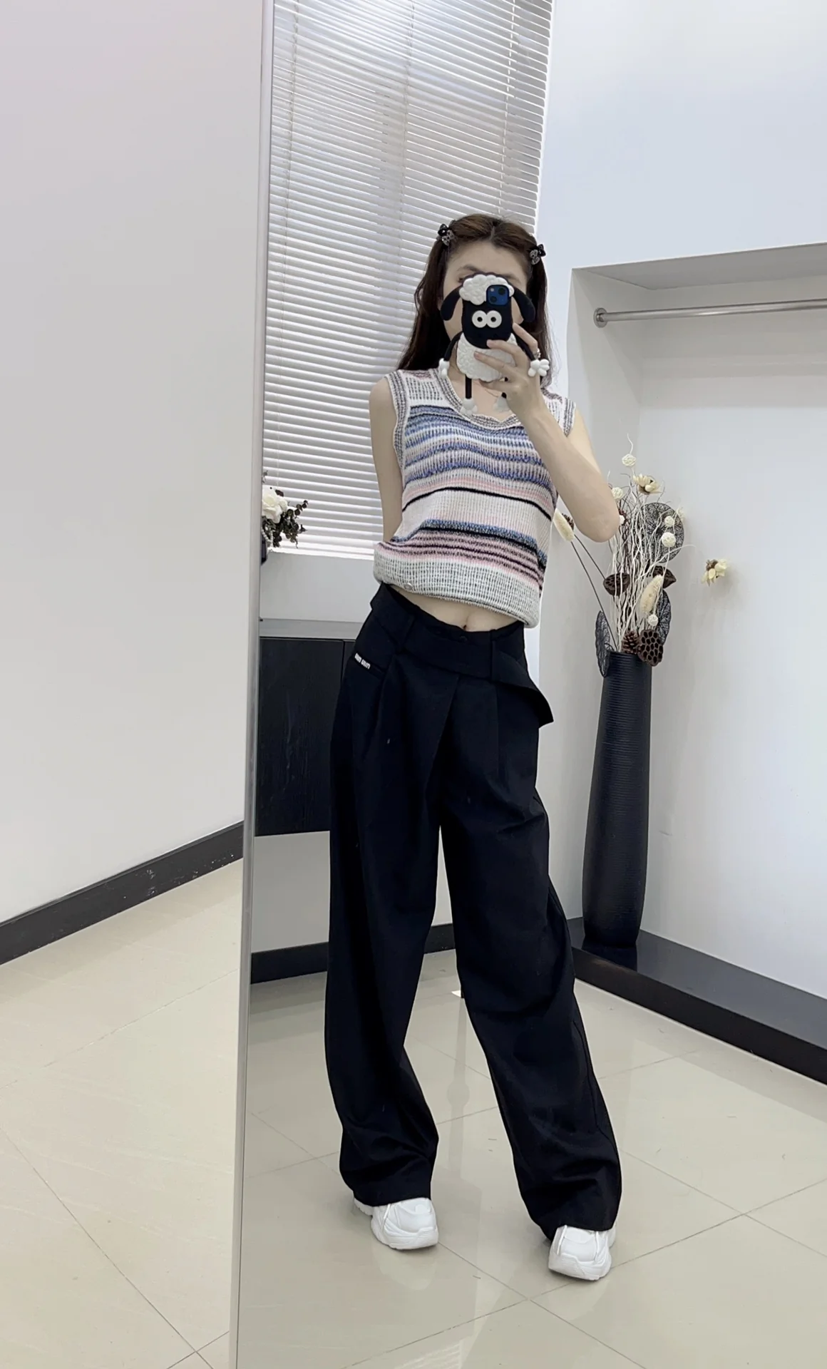 Miu Miu - 2404 - Новые повседневные брюки с поясом - Черные