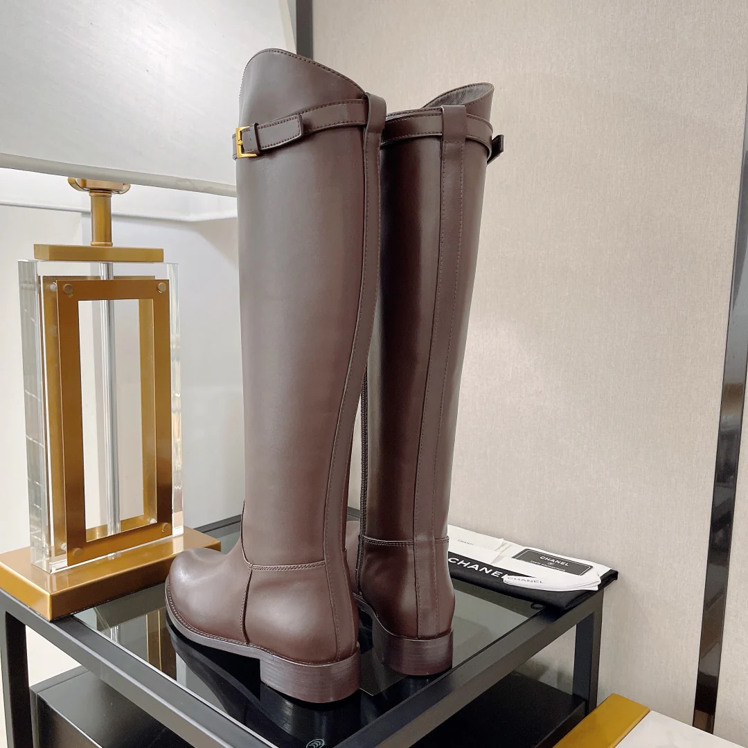 Ботинки Chanel с подиума 2022 года - Ботинки-каскадеры - Коричневые