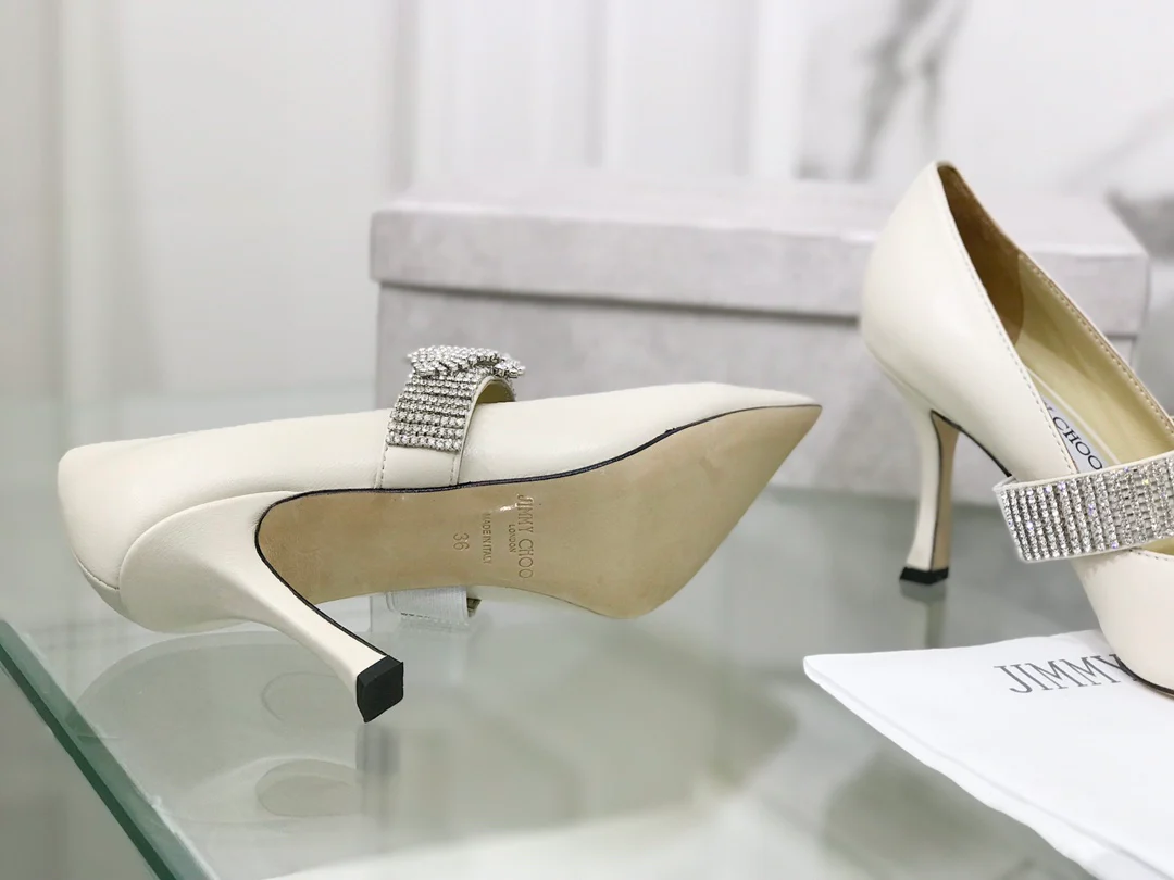 Jimmy - со стразами - туфли на высоком каблуке с острым носком