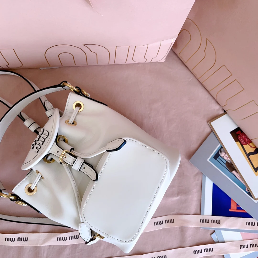 Рюкзак Miu Miu-5bz045 в стиле ?преппи?, мини, белый.