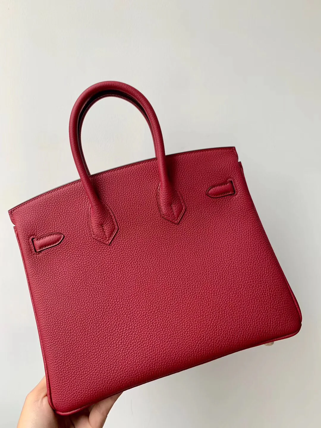 Сумка Hermes Birkin 25 Togo K1 Rouge Grenat (красная с золотой пряжкой)