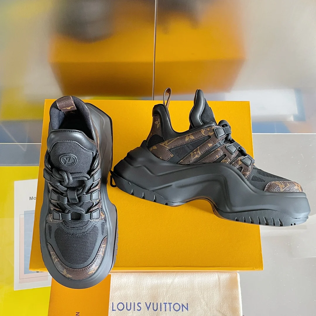 Новинка LV 2023 года - Серия Archlight 2-0 на платформе - Кроссовки/?папины кроссовки? - Черные