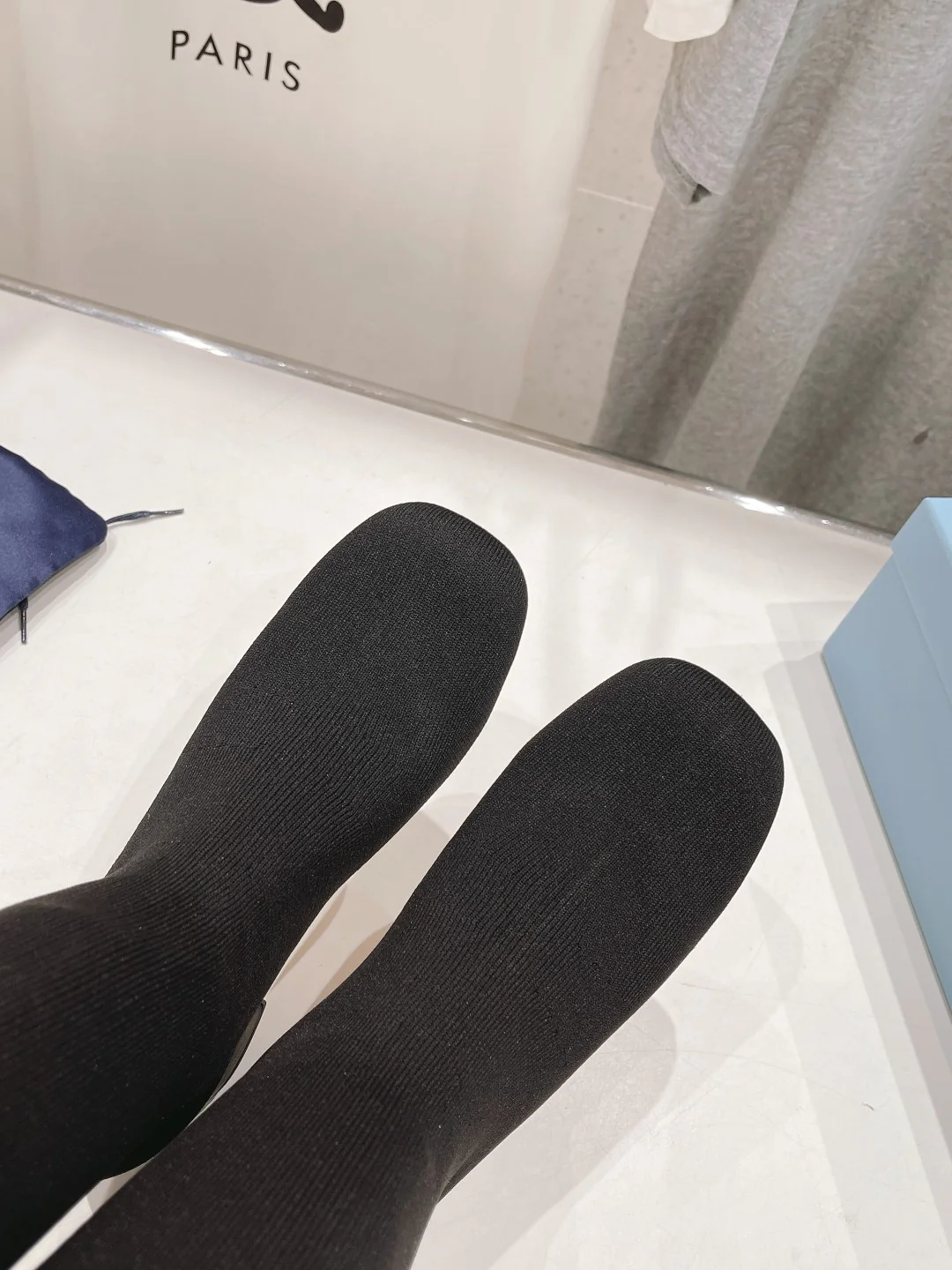 Ботинки на высоком каблуке Prada 2024 - Черные - 1