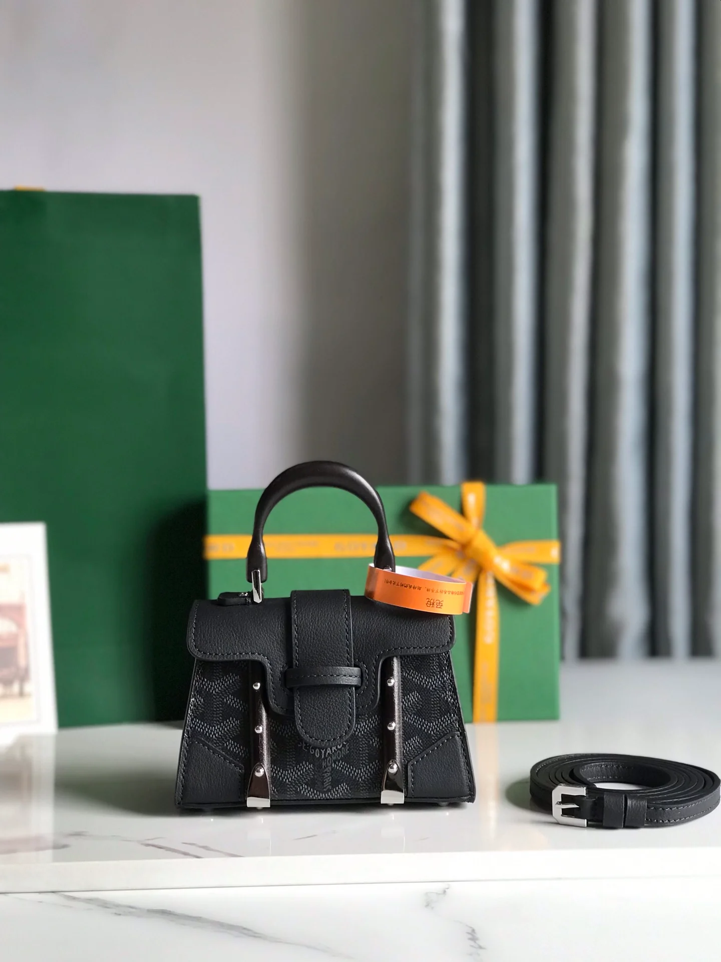 Сумка Goyard Saigon Nano - черная