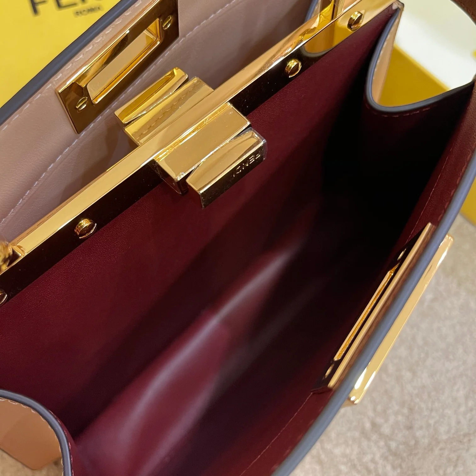 Fendi-peekaboo-i-see-u-small-light brown