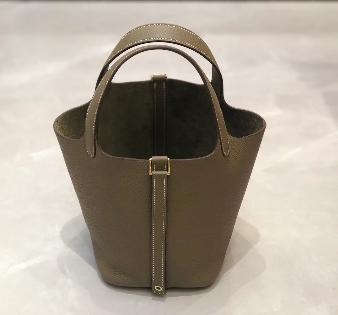 пряжка hermes-picotin-18-elephant grey-gold