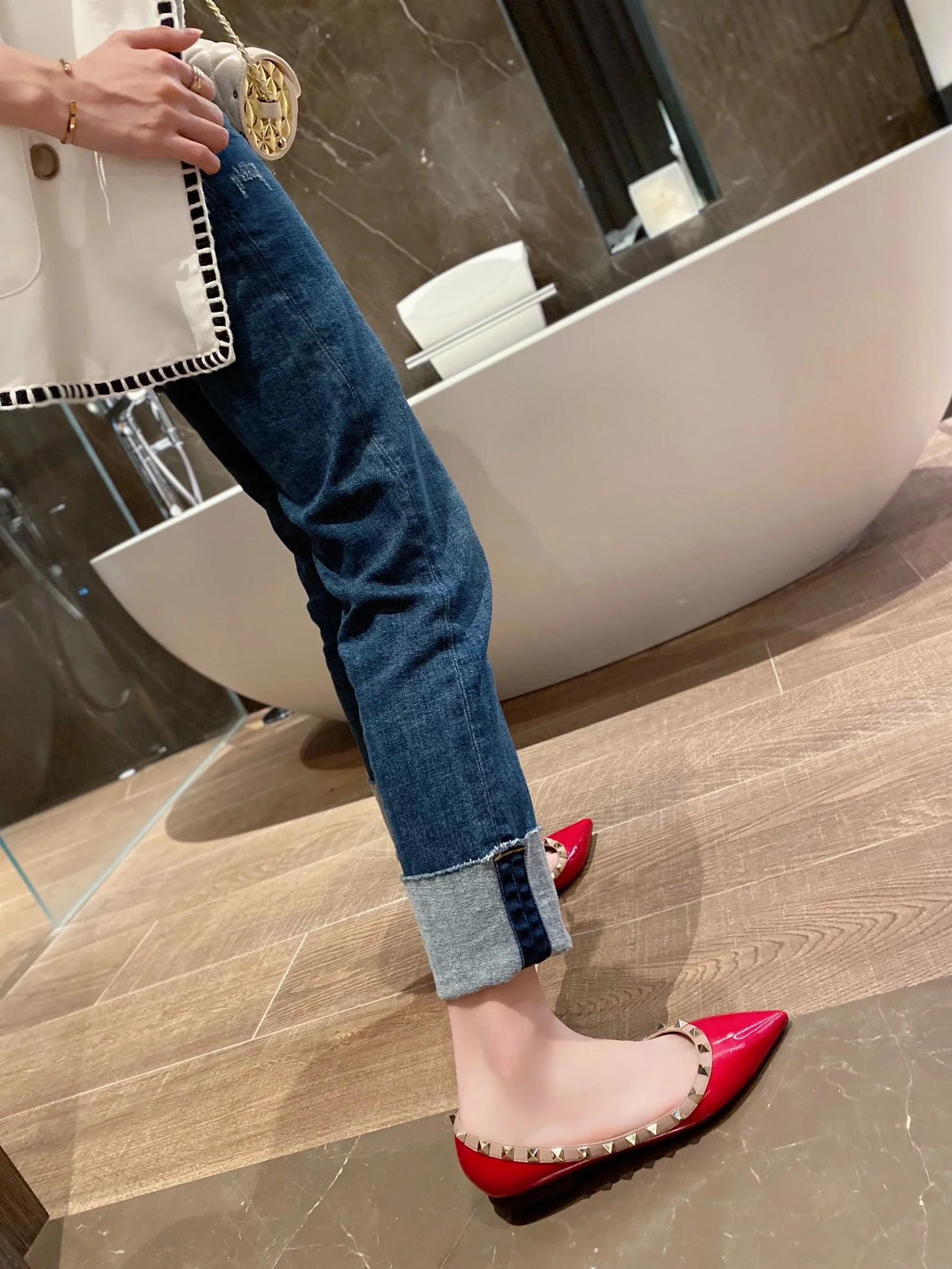 Классические балетки Valentino - красные