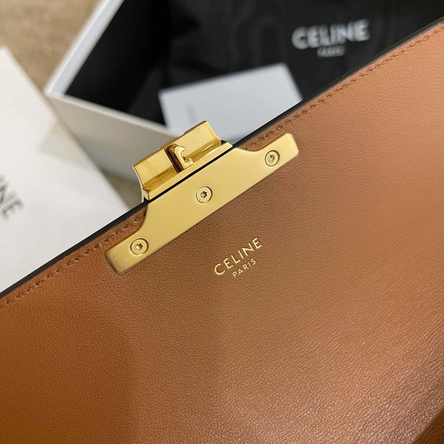 Сумка под мышку с монограммой Celine Triomphe