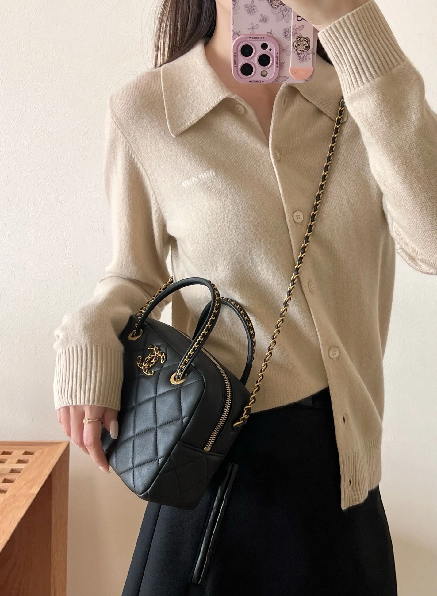 Сумка Chanel 25c - черная (19 см)