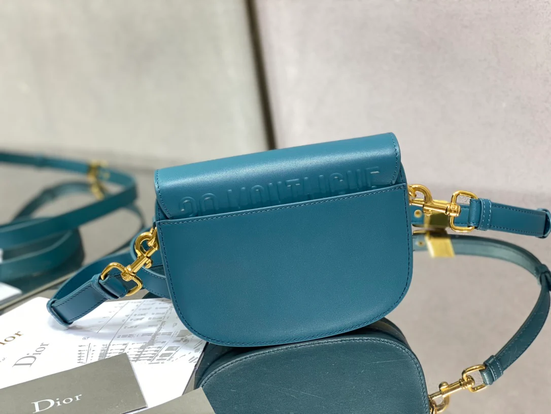 Dior Bobby Small 18cm Deep Sea Blue Calfkin