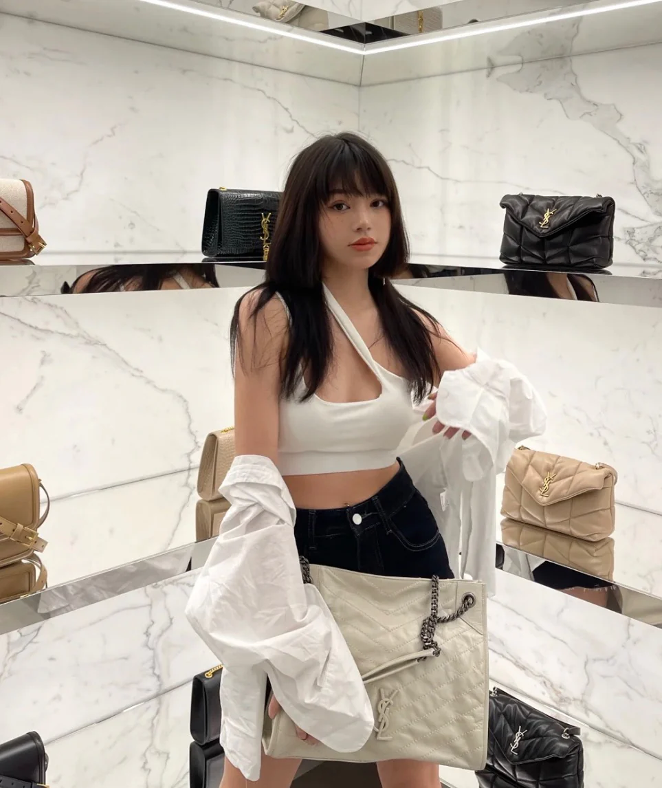 Сумка-шоппер YSL Niki - Off White