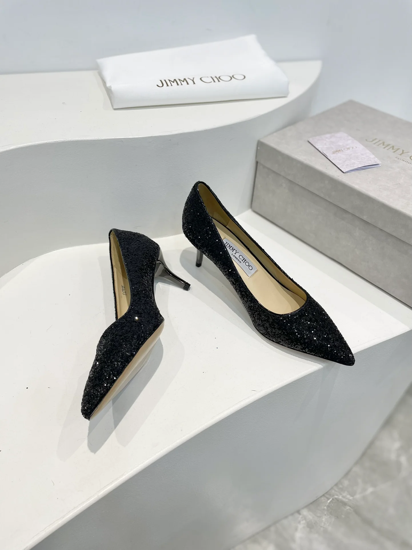 Туфли-лодочки Jimmy с острым носком на шпильке - Черные - 1