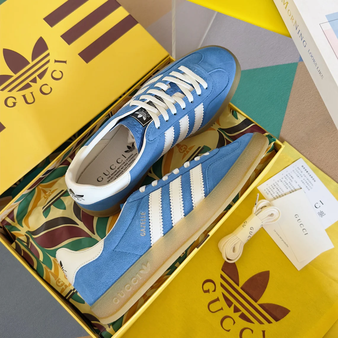 Скейтбордные кроссовки Gucci 2024 - синие